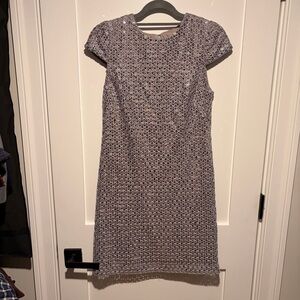 Suzi Chin for Maggy Boutique Silver Sequined Cocktail dress size 2